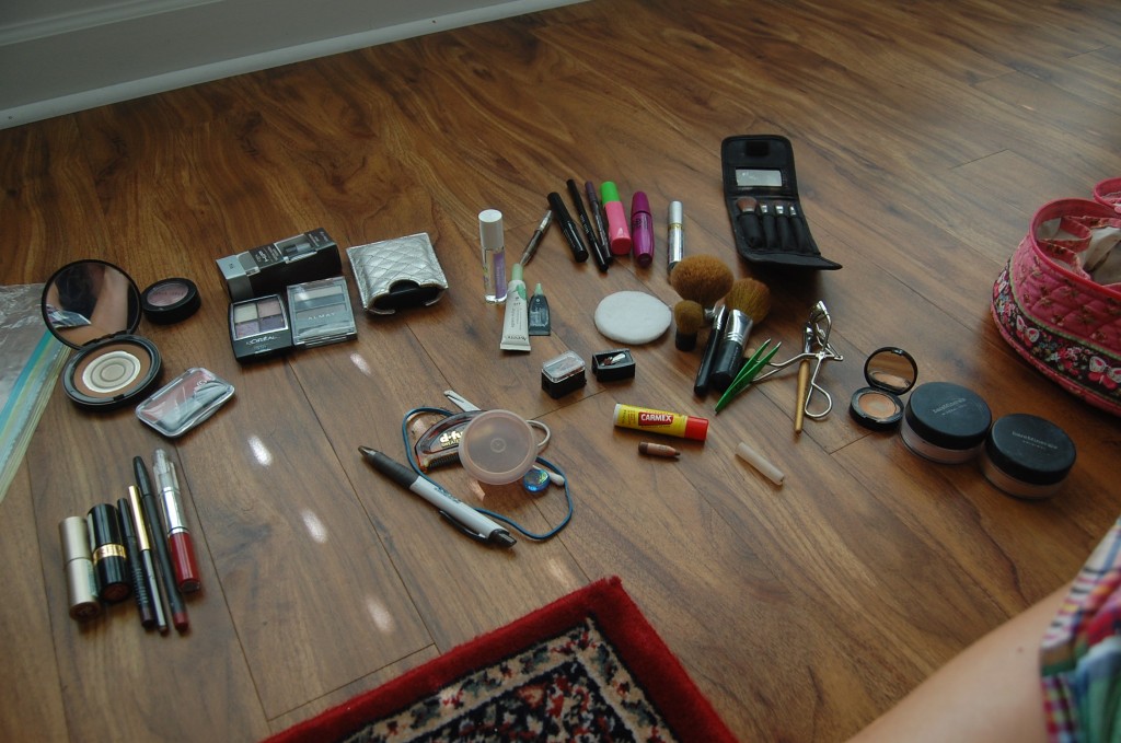organized my makeup bag. Whoop-dee-frickin’-doo.