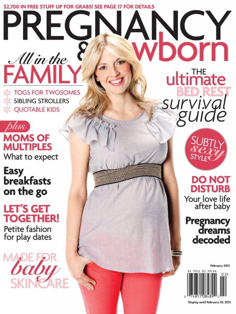 pregnancy and newborn magazine cover feb 2012